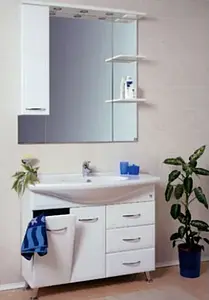 Тумба-умывальник напольная Aquaton Эмили 100 белый 1A0320K0EM010 Тумба-умывальник напольная Aquaton Эмили 100 белый 1A0320K0EM010, 3