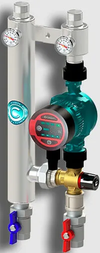 Насосный модуль с термостатическим смесительным клапаном 1"в х 1"н Север R-TS Smart 25/4(Aisi) 1955102 с насосом Север-SMART 25-4 Насосный модуль с термостатическим смесительным клапаном 1"в х 1"н Север R-TS Smart 25/4(Aisi) 1955102 с насосом Север-SMART 25-4