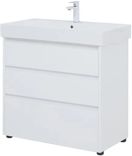 Тумба-умывальник напольная Aquanet Nova Lite 85 белый глянец 00302475+