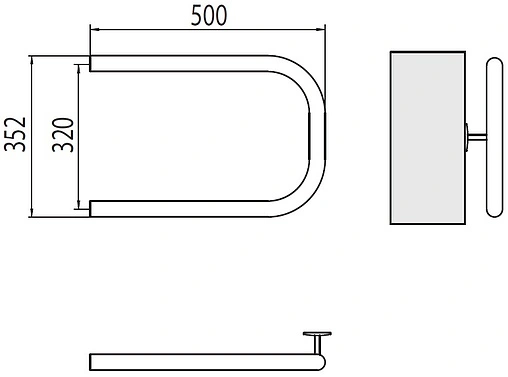 Полотенцесушитель водяной Terminus П-образный AISI 1&quot; БШ 320х500 полированная сталь 4620768881435