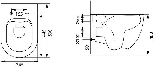Унитаз подвесной безободковый Allen Brau Reality белый 4.32006.20
