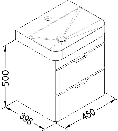 Тумба под умывальник подвесная Isvea Fonte 48 красный 21SQ1105048I Тумба под умывальник подвесная Isvea Fonte 48 красный 21SQ1105048I