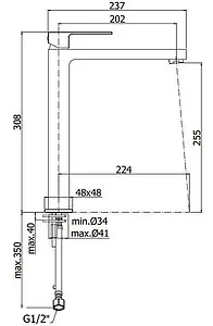 Смеситель для раковины Paffoni Elle хром EL081CR Смеситель для раковины Paffoni Elle хром EL081CR, 2