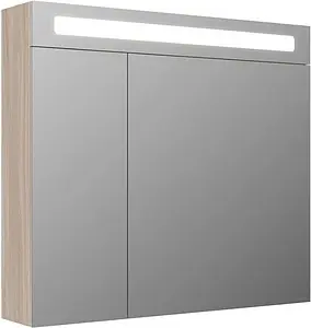 Шкаф-зеркало IDDIS Mirro 80 белый/дерево MIR80N2i99, 1