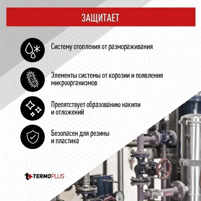 Теплоноситель (Антифриз) этиленгликоль TERMOPLUS -65 20кг, 4