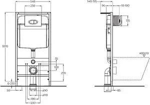 Инсталляция для подвесного унитаза Set 3 в 1 BelBagno BB026/BB081CR с кнопкой хром глянцевый Инсталляция для подвесного унитаза Set 3 в 1 BelBagno BB026/BB081CR с кнопкой хром глянцевый, 2