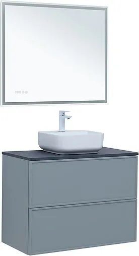 Тумба-умывальник Aquanet Арт 90 мисти грин 00313276+00318928