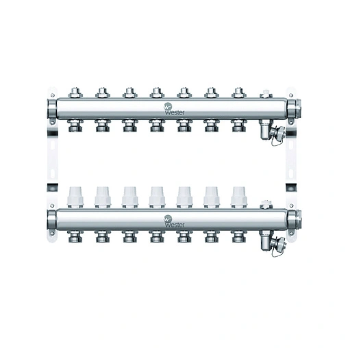 Группа коллекторная без расходомеров 7 отводов 1&quot;в/в x 3/4&quot;ек Wester W903.7