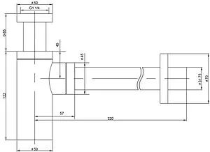 Сифон бутылочный для раковины TIMO бронза антик 958/02L Сифон бутылочный для раковины TIMO бронза антик 958/02L, 2