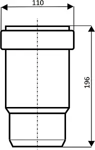 Патрубок компенсационный внутренний бесшумный D=110мм Ostendorf Skolan Safe SKL 335930, 2