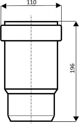 Патрубок компенсационный внутренний бесшумный D=110мм Ostendorf Skolan Safe SKL 335930