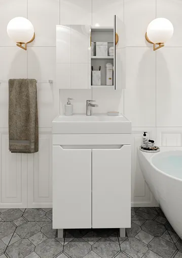 Шкаф-зеркало Айсберг Мечта 60 белый DM2306HZ