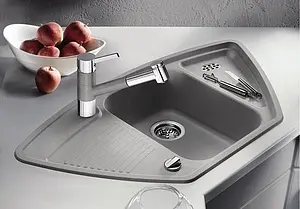 Смеситель для кухни с выдвижным изливом Blanco Tivo-s алюметаллик 517611 Смеситель для кухни с выдвижным изливом Blanco Tivo-s алюметаллик 517611, 2