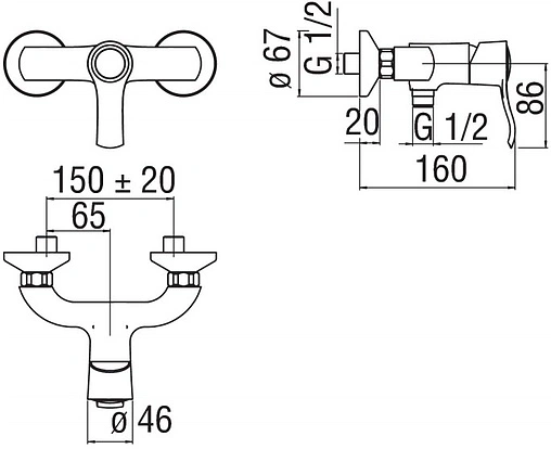 Смеситель для душа Nobili Sofi хром SI98130CR Смеситель для душа Nobili Sofi хром SI98130CR