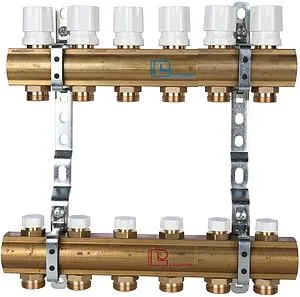 Группа коллекторная без расходомеров 6 отводов 1&quot;в/в x ¾&quot;ек Luxor CD 468/6 15552706, 1