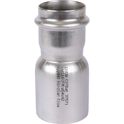 Муфта пресс редукционная однораструбная 54мм x 42мм Sanha NiroSan 9243 692435442 Муфта пресс редукционная однораструбная 54мм x 42мм Sanha NiroSan 9243 692435442