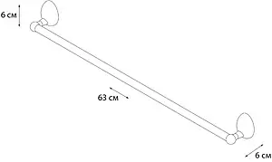 Полотенцедержатель Grampus Briz хром GR-3001 Полотенцедержатель Grampus Briz хром GR-3001, 2
