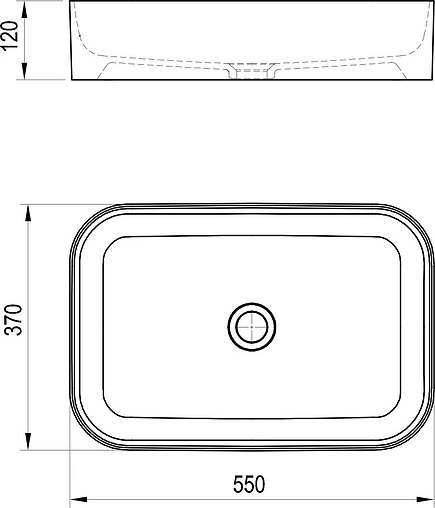 Раковина Ravak Ceramic 55 R Slim белый XJX01155002