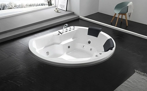 Ванна акриловая с гидромассажем Gemy 185x162 G9053 B