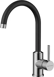 Смеситель для кухни Omoikiri Shinagawa-BL-BN чёрный/нержавеющая сталь 4994252, 1