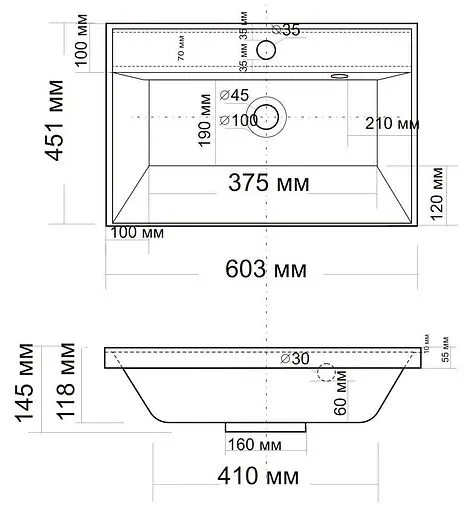 Раковина Madera Classica 60 белый 4627173210164