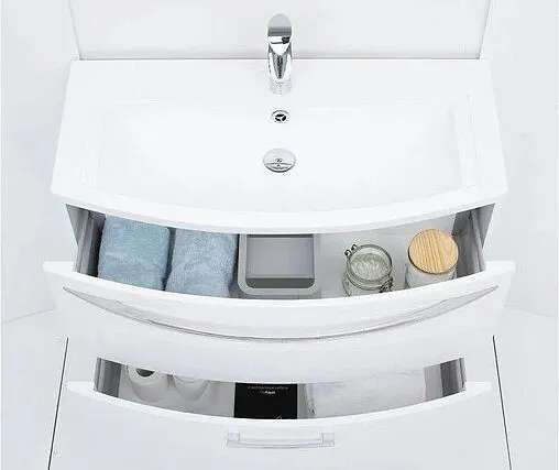 Тумба под умывальник подвесная Aquanet Лонг 90 белый глянец 00167099