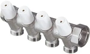 Коллектор запорный проходной 4 отвода 1"в/н x ¾"ек Rehau Rautitan 11316471001 Коллектор запорный проходной 4 отвода 1"в/н x ¾"ек Rehau Rautitan 11316471001, 2