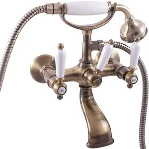 Смеситель для ванны Rav Slezak Morava retro бронза/белый MK559.5/2SM Смеситель для ванны Rav Slezak Morava retro бронза/белый MK559.5/2SM, 1