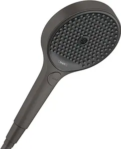 Лейка ручного душа Hansgrohe Rainfinity 130 3jet EcoSmart шлифованный чёрный хром/графит 26865340, 1