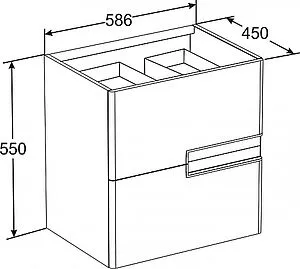 Тумба-умывальник подвесная Roca Victoria Nord Ice Edition 60 белый глянец ZRU9302730+ Тумба-умывальник подвесная Roca Victoria Nord Ice Edition 60 белый глянец ZRU9302730+, 2