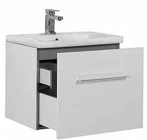 Тумба-умывальник подвесная Aquanet Порто 60 белый 00195730+00183659, 4