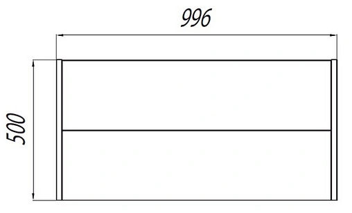 Модуль подвесная с ящиками подвесная Aquaton Брук 100 дуб латте/белый 1A202101BCDL0