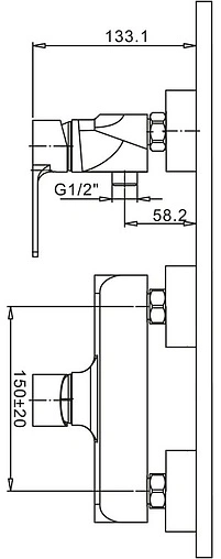 Смеситель для душа BelBagno Fonda хром FON-ESDM-CRM Смеситель для душа BelBagno Fonda хром FON-ESDM-CRM