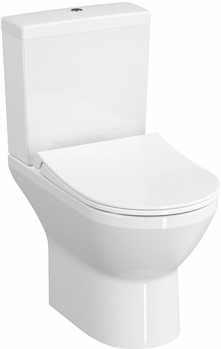 Унитаз-компакт безободковый VitrA Integra Round Open-Back белый 9833B003-7206