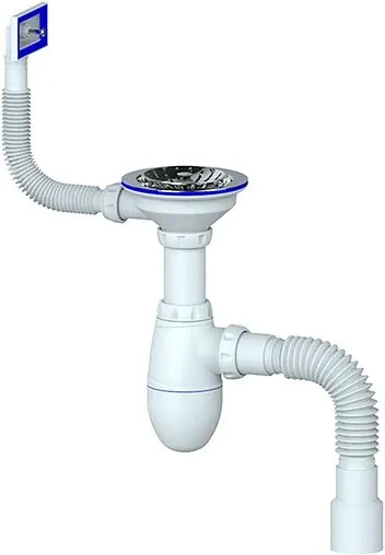 Сифон бутылочный для мойки с переливом Unicorn B425