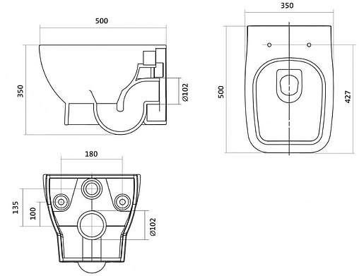 Унитаз подвесной Santek Нео белый 1WH302423