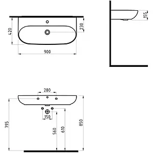 Раковина Bien Vokha 90 черный матовый MDLS09001FD1B7000 Раковина Bien Vokha 90 черный матовый MDLS09001FD1B7000, 2
