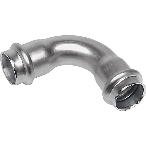 Уголок пресс двухраструбный 54мм угол 90° Sanha NiroSan 9002A 69002A54