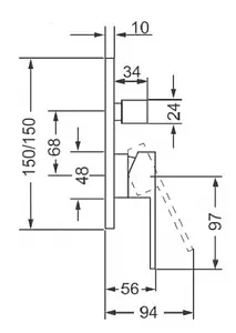 Смеситель для ванны скрытого монтажа Villeroy&Boch Classic хром TVS10135300061 Смеситель для ванны скрытого монтажа Villeroy&Boch Classic хром TVS10135300061, 2