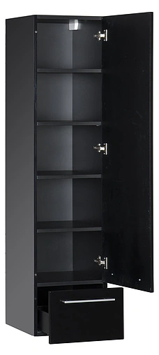 Шкаф-пенал подвесной Aquanet Нота 40 R черный глянец 00168883