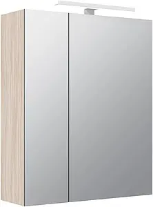 Шкаф-зеркало IDDIS Mirro 50 белый/дерево MIR5002i99, 1