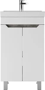 Тумба-умывальник напольная Айсберг Мечта 50 белый/бетон DM2331T+4607152361544 Тумба-умывальник напольная Айсберг Мечта 50 белый/бетон DM2331T+4607152361544, 3