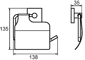 Держатель туалетной бумаги Milardo Amur хром AMUSMC0M43, 2