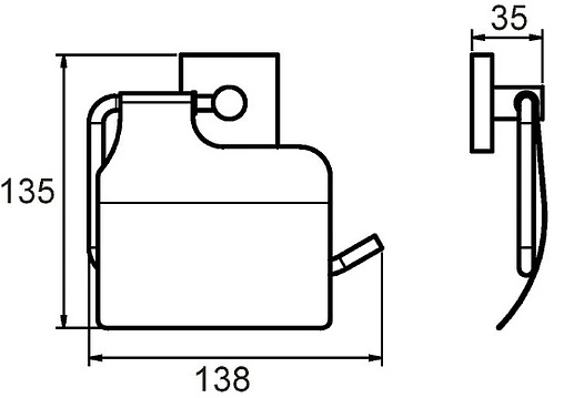 Держатель туалетной бумаги Milardo Amur хром AMUSMC0M43