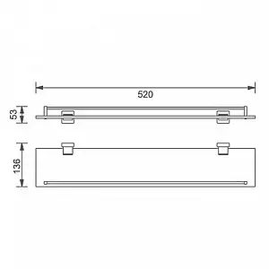 Полка Aquanet хром 4787 Полка Aquanet хром 4787, 2