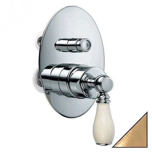 Смеситель для ванны скрытого монтажа Bossini Retro бронза/белый Z002202.022
