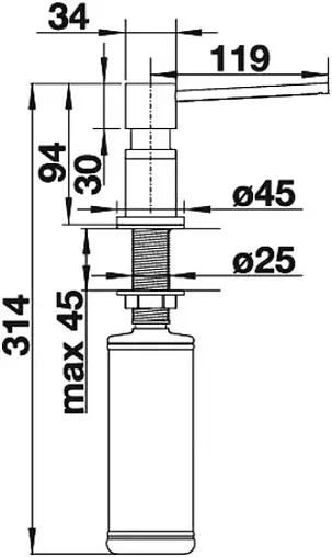 Дозатор Blanco Lato PVD Steel 525809