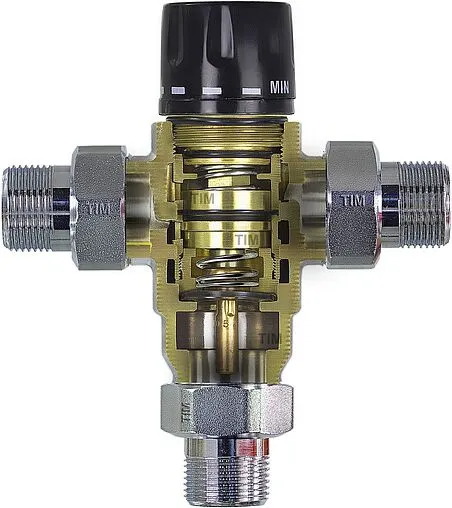 Трехходовой термостатический смесительный клапан ¾&quot; +38...+60°С TIM BL8803