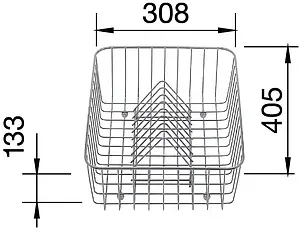 Корзина для посуды Blanco нержавеющая сталь 507829 Корзина для посуды Blanco нержавеющая сталь 507829, 2