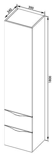 Шкаф-пенал Aquanet Эвора 40 R дуб антик 00182999 Шкаф-пенал Aquanet Эвора 40 R дуб антик 00182999